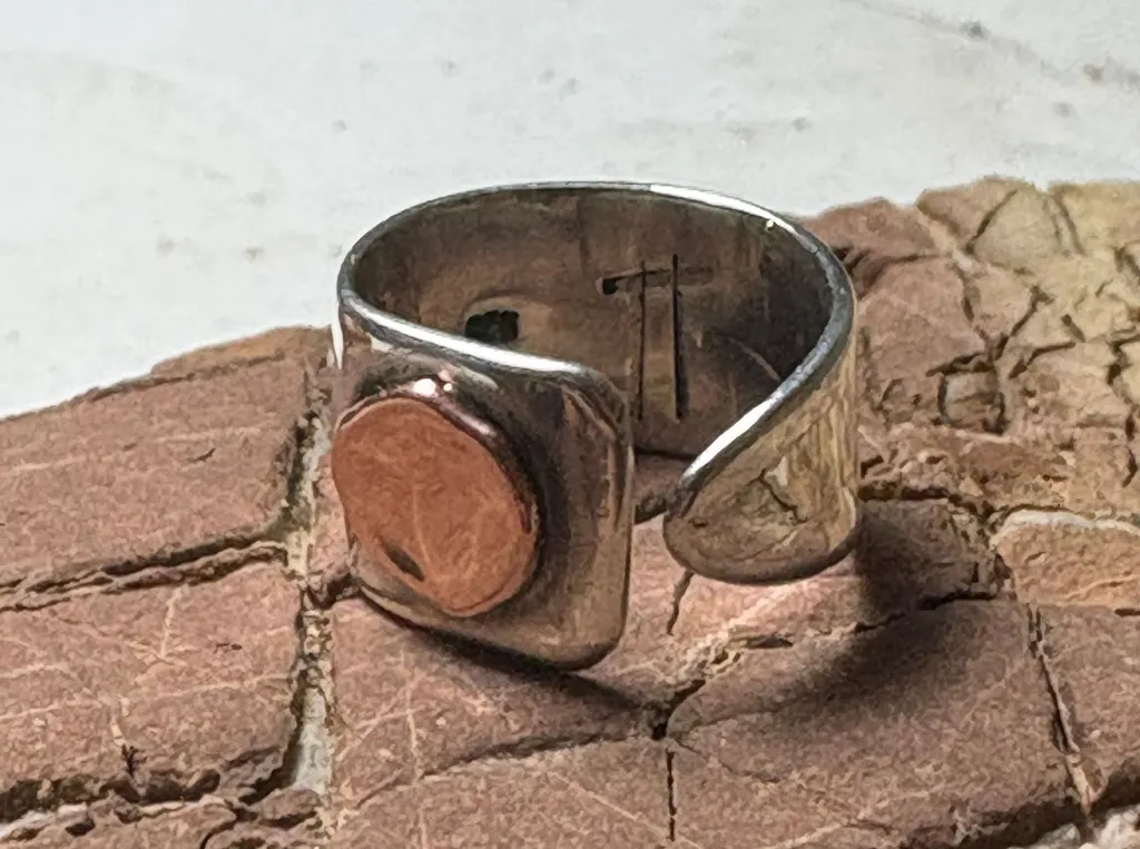 Copper & silver ring