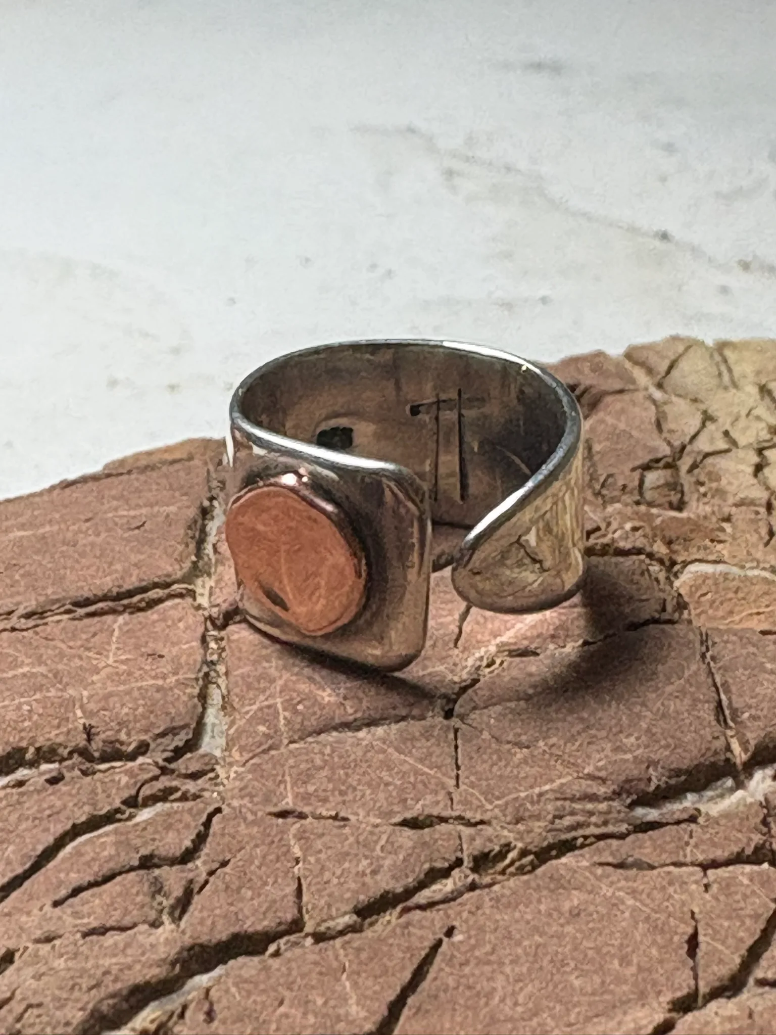 Silver & copper ring