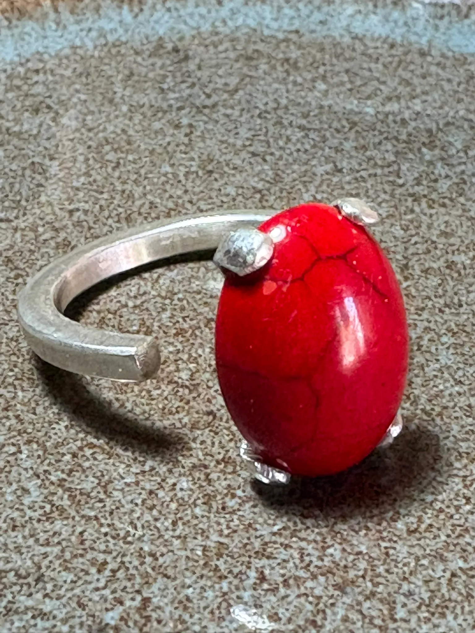 Open Coral ring final result